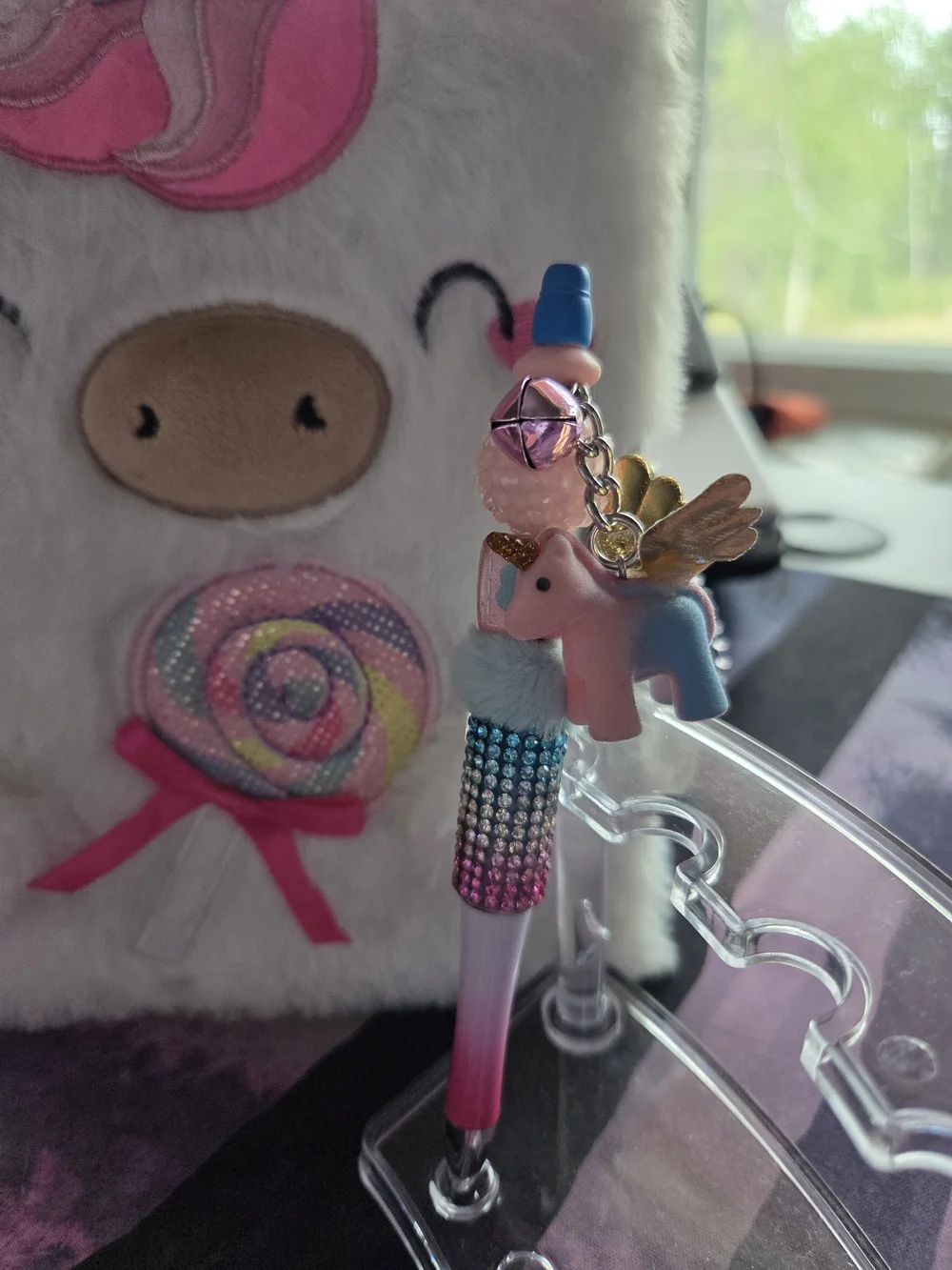 Kid's Unicorn Lantern & Accessories Set - White/Pink